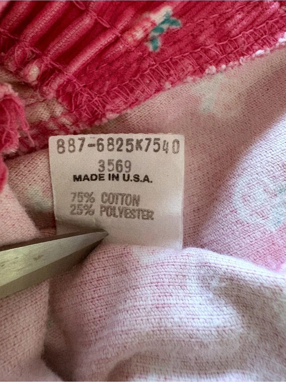 OshKosh B'gosh Vintage Girls Pink Floral Corduroy Overalls Sz 4 Cottage Kidcore